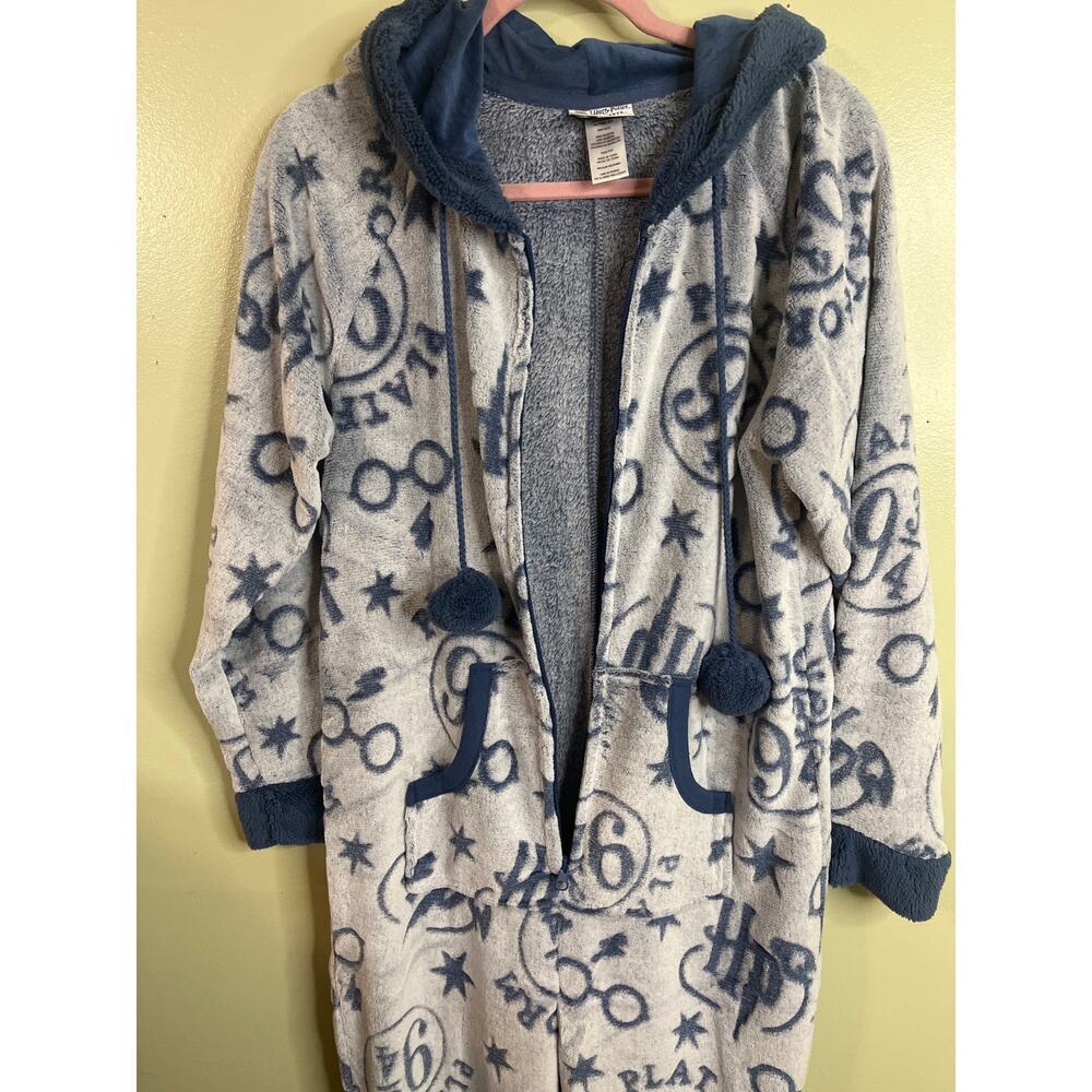 Harry Potter Women Adult Plush Fleece onesie Hooded Sleepwear,size medium, NWT - Picture 9 of 16
